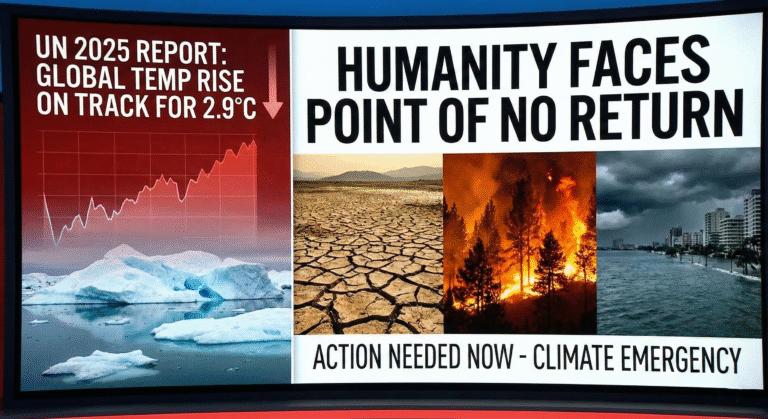 Global Climate Emergency: Earth Races Toward a Deadly 2.9°C Tipping Point — Humanity on the Brink of Disaster