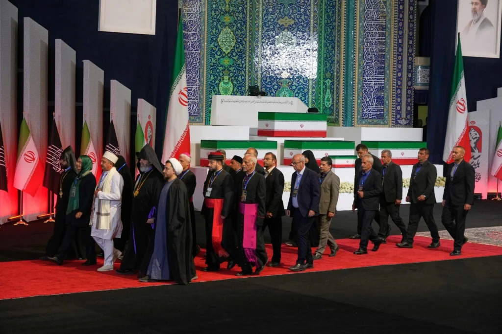 Ayatollah Ali Khamenei lying in state in Tehran
